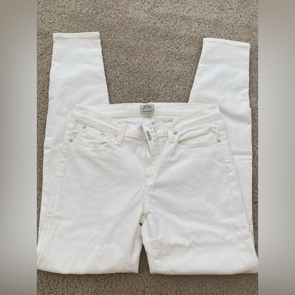 J.Crew white tall skinny jeans